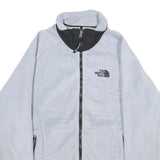 THE NORTH FACE Womens White & Black Fleece Jacket S Polyester Zip Outdoor Casual