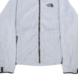 THE NORTH FACE Womens White & Black Fleece Jacket S Polyester Zip Outdoor Casual