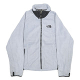 THE NORTH FACE Womens White & Black Fleece Jacket S Polyester Zip Outdoor Casual