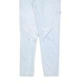 KARL KANI Womens Slim Light Blue Denim Jeans W32 L32 Distressed Zip