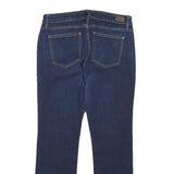 LAUREN RALPH LAUREN Womens Blue Regular Skinny Denim Raw W28 L25 Zip Closure