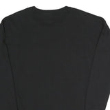 ADIDAS Womens Black Crew Neck S Sweatshirt Cotton Blend Logo Print