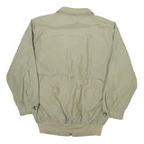 Mens Beige Lightweight Zip Jacket M Polyester Blend Plain Casual Outerwear