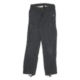 CARHARTT Mens Cotton Blend Black Regular Cargo Trousers W28 L32 Functional