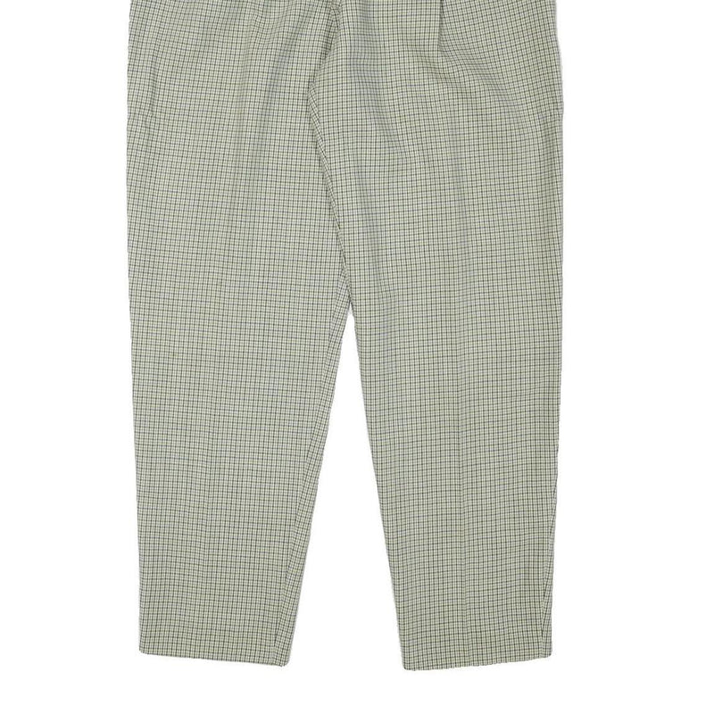 RODIER Womens Polyester Blend Relaxed Trousers W28 L28 Checked Pattern Zip