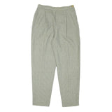 RODIER Womens Polyester Blend Relaxed Trousers W28 L28 Checked Pattern Zip