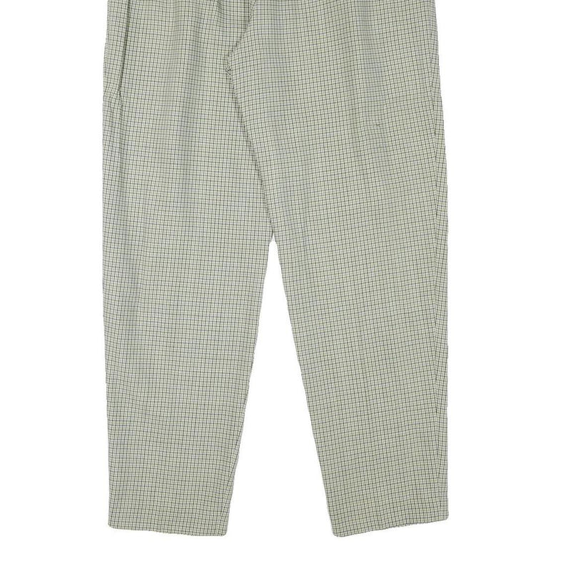 RODIER Womens Polyester Blend Relaxed Trousers W28 L28 Checked Pattern Zip