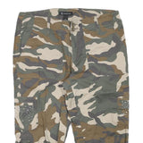 INC Womens Camouflage Cargo Shorts L W33 Ruched Hem Pocket Detail