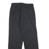DICKIES Mens Cotton Blend Black Relaxed Straight Trousers W32 L32 Workwear Zip