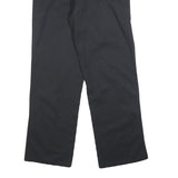 DICKIES Mens Cotton Blend Black Relaxed Straight Trousers W32 L32 Workwear Zip