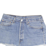 LEVI'S Womens Blue Denim Mini Skirt Cotton Blend Raw Hem Casual Size M
