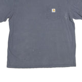 CARHARTT Mens Blue Pocket T-Shirt XL Short Sleeve Crew Neck Cotton Blend Casual