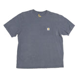CARHARTT Mens Blue Pocket T-Shirt XL Short Sleeve Crew Neck Cotton Blend Casual
