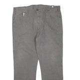 DICKIES Mens Jeans Grey Regular Straight Denim W42 L30 Workwear Zip Closure