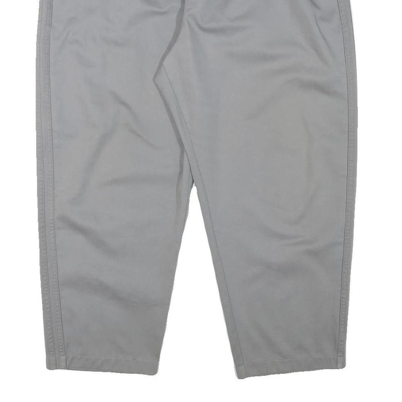 ADIDAS Mens Cotton Blend Grey Slim Drawstring Trousers W40 L25 Casual Relaxed