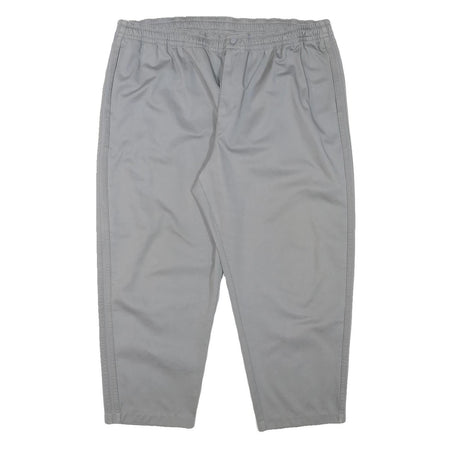 ADIDAS Mens Cotton Blend Grey Slim Drawstring Trousers W40 L25 Casual Relaxed