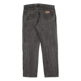 WRANGLER Mens Regular Fit Black Denim Jeans W36 L32 Classic Zip Cotton Blend