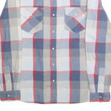 LEVI'S Mens Blue & Red Check Shirt M Casual Cotton Blend Long Sleeve