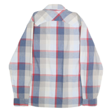 LEVI'S Mens Blue & Red Check Shirt M Casual Cotton Blend Long Sleeve