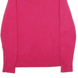 TOMMY HILFIGER Mens Red Plain V-Neck Basic Knit Jumper M Cotton Blend