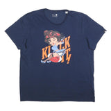 ADIDAS Womens Blue Graphic T-Shirt XL Short Sleeve Crew Neck Cartoon Print
