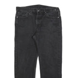 LEVI'S 505 Mens Jeans Black Regular Straight Denim Medium W38 L32 Zip Closure