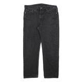 LEVI'S 505 Mens Jeans Black Regular Straight Denim Medium W38 L32 Zip Closure