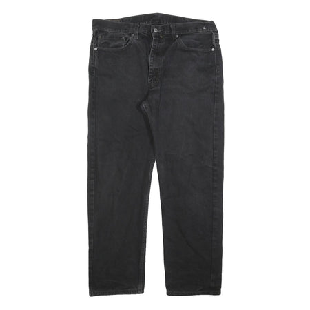 LEVI'S 505 Mens Jeans Black Regular Straight Denim Medium W38 L32 Zip Closure