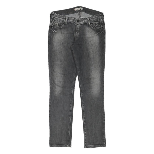 LEVI'S 571 Womens Jeans Grey Slim Skinny Denim Medium W32 L31 Stylish