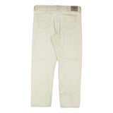 WRANGLER Mens Cream Regular Fit Straight Leg Denim Jeans W38 L30 Classic Casual