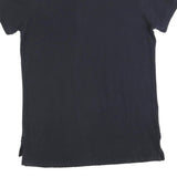 BURBERRY BRIT Womens Black Polo Shirt Jersey Cotton Blend Short Sleeve Mini