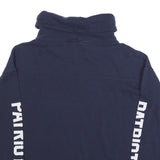 NFL Womens Blue Patriots High Neck L Sweatshirt Cotton Blend Pullover
