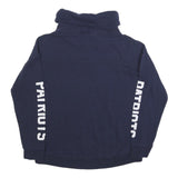 NFL Womens Blue Patriots High Neck L Sweatshirt Cotton Blend Pullover