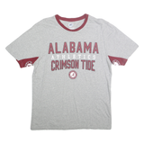 HANDSHIGH Mens Grey & Crimson Alabama Crimson Tide Graphic T-Shirt XL Short