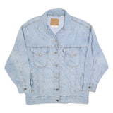 LEVI'S Mens Blue Denim Jacket S Cotton Classic Button Closure Casual