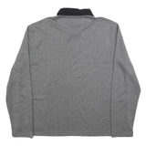 TED BAKER Mens Grey Polo Shirt XL Long Sleeve Plain Cotton Casual Basic