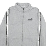PUMA Mens Grey Cotton Track Jacket L Jersey Plain Button Casual Sportswear
