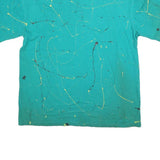 WAVES Mens Green Short Sleeve Crew Neck Graphic T-Shirt L Cotton Blend