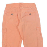 ARIZONA JEAN COMPANY Womens Shorts Orange Cargo XS W26 Cotton Blend Casual