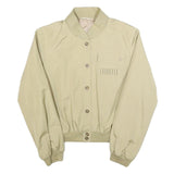 WEINBERG Womens Beige Button Jacket S Cotton Blend Plain Lightweight Casual