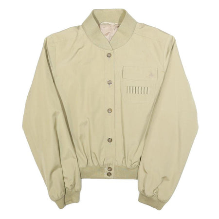 WEINBERG Womens Beige Button Jacket S Cotton Blend Plain Lightweight Casual