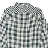 THE NORTH FACE Mens Green & White Check Shirt L Casual Cotton Blend Button-Down
