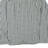 THE NORTH FACE Mens Green & White Check Shirt L Casual Cotton Blend Button-Down