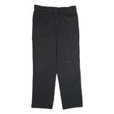 DICKIES Mens Cotton Black Regular Straight Trousers W34 L32 Workwear Zip Closure