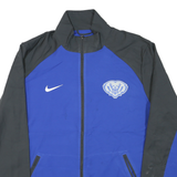 NIKE Mens Blue & Black Logo Zip Jacket M Polyester Blend Sportswear Track