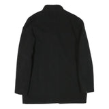 ZARA Womens Black Wool Blend Classic Jacket M Button Closure Plain Stylish