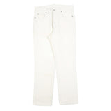 TEDDYS Womens Jeans White Regular Straight Denim W32 L30 Cotton Blend Zip