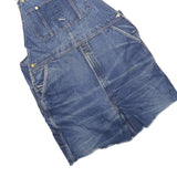 DICKIES Womens Blue Denim Relaxed Cotton Blend Dungarees XL W44 L7 Distressed