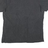 PUMA Mens Grey Cotton Blend T-Shirt L Short Sleeve V-Neck Logo Casual Wear