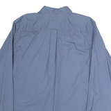 EDDIE BAUER Mens Blue Cotton Shirt Button Down L Classic Casual Workwear